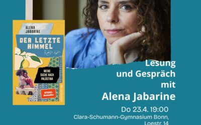 23.04. – Lesung und Gespräch mit Alena Jabarine: „Der letzte Himmel“