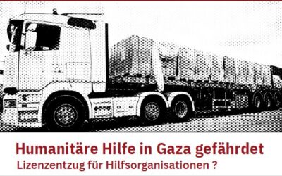 Vortrag und Diskussion – Humanitäre Hilfe in Gaza gefährdet! – Mo. 02.03.26 19 Uhr